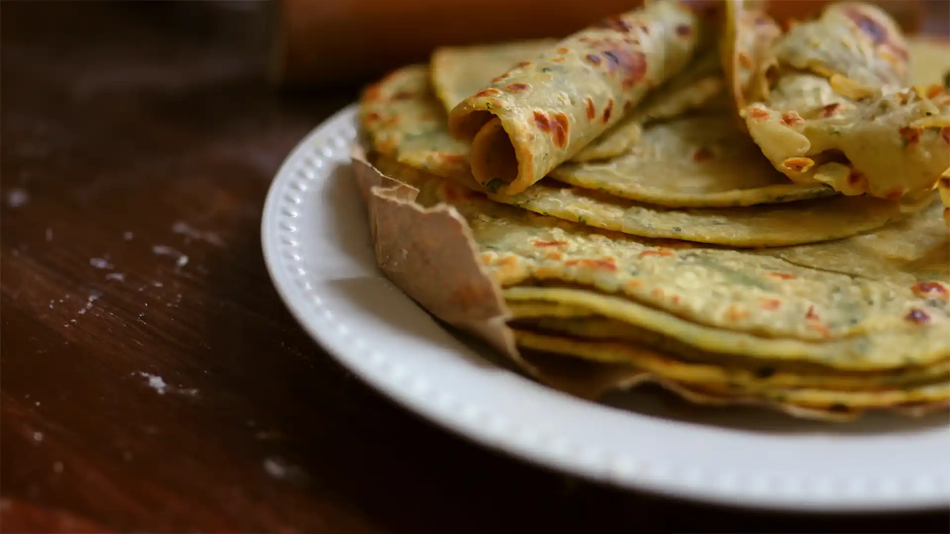 Sweet Potato Parsley Chapati