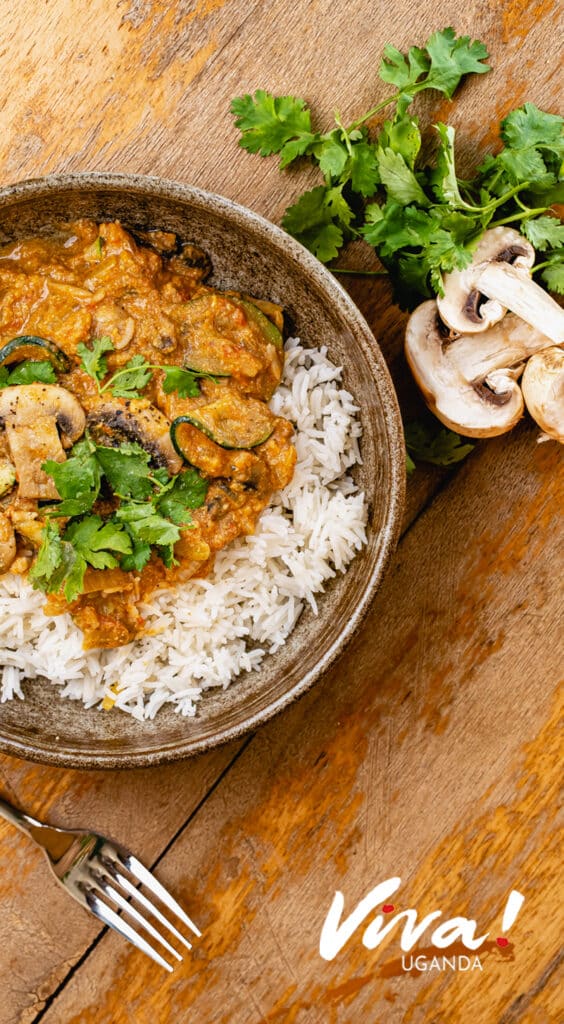 Day 4c dinner muschroom curry and rice1 RECIPE