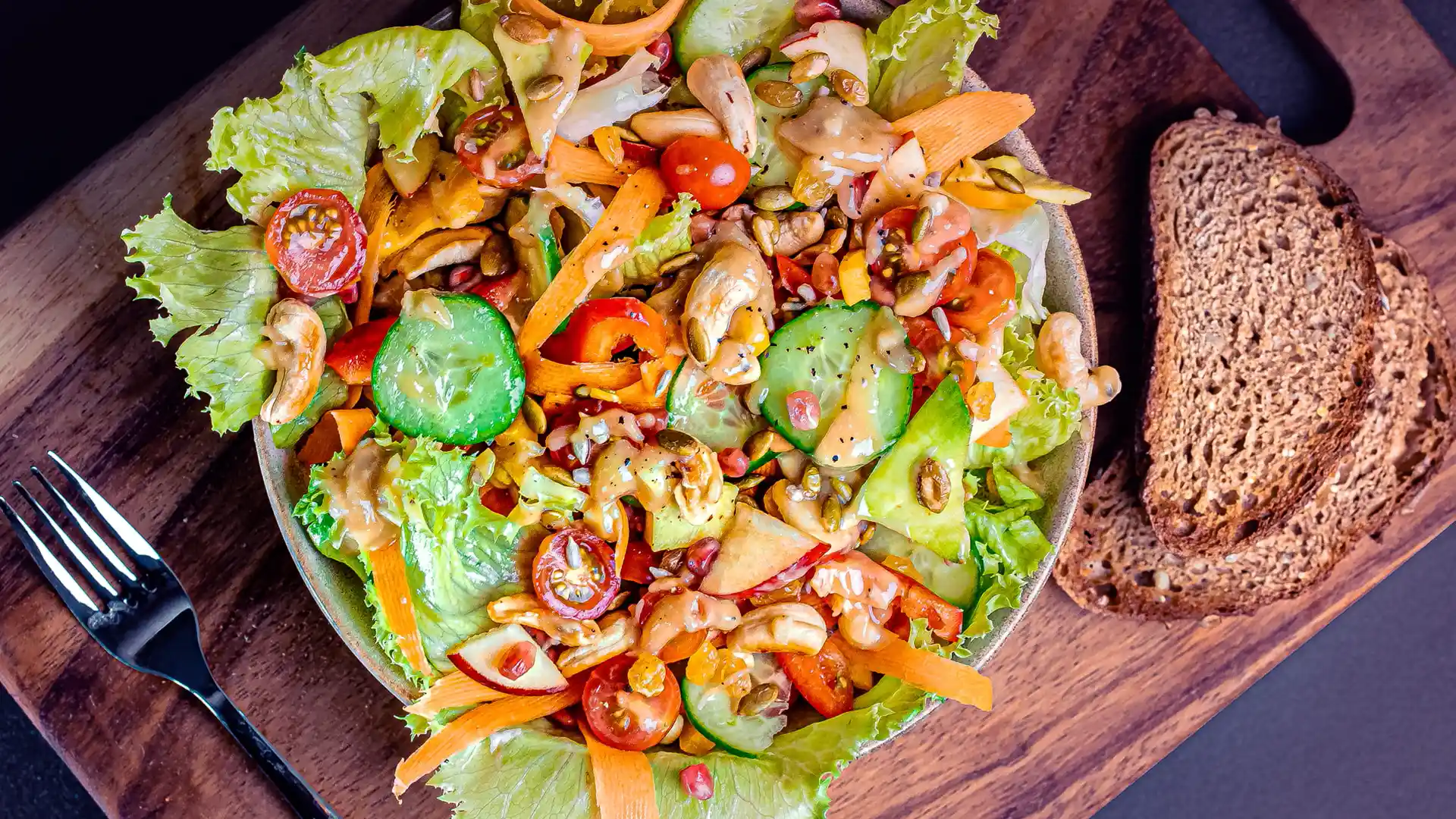 Day 2: Supper – Mega Salad with Creamy Tahini Dressing